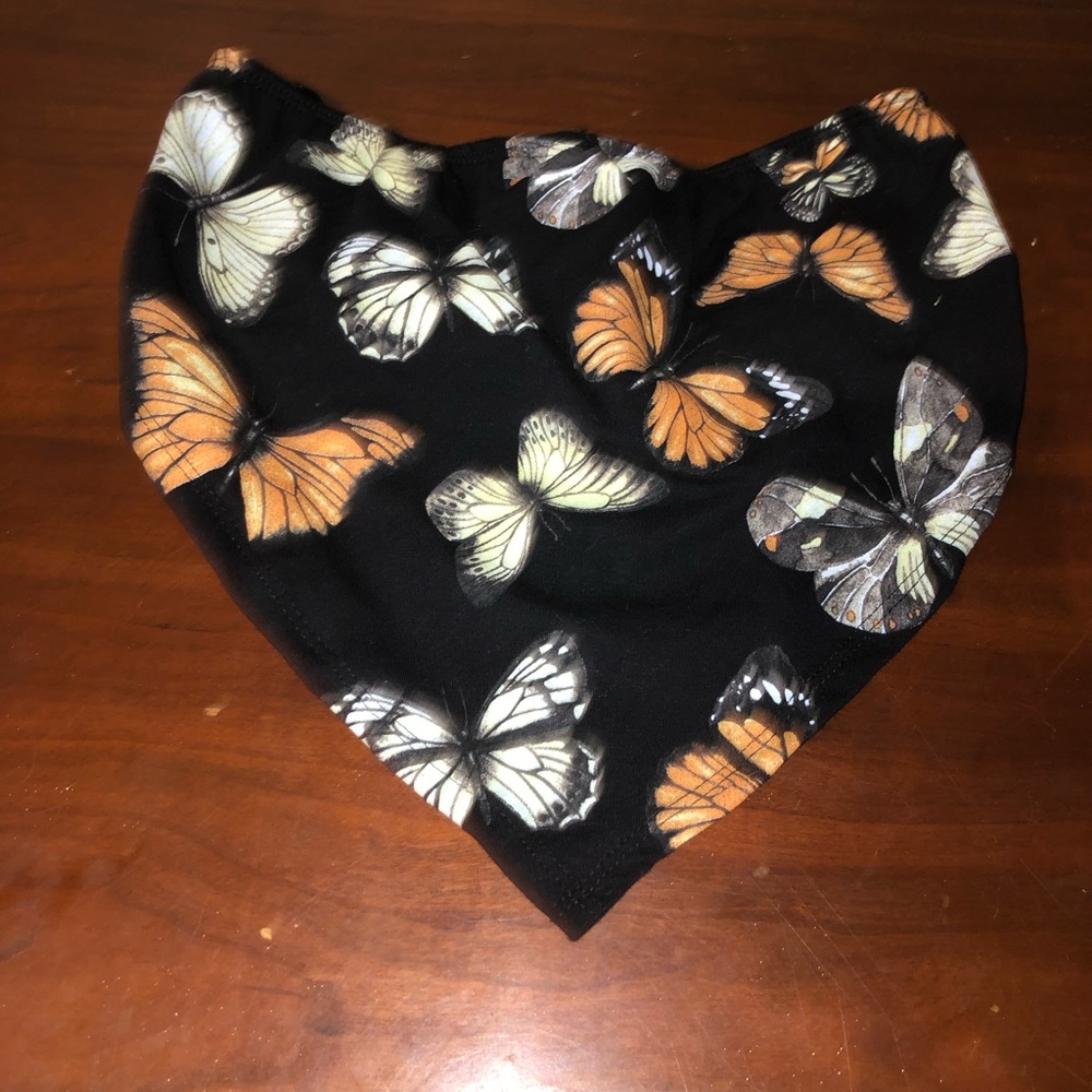 Black butterfly tube top, new w/ tags!